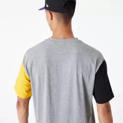 Camiseta NBA Los Angeles Lakers New Era Arch Wordmark Oversize Gris