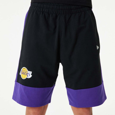 Short NBA Los Angeles Lakers New Era Colour Block 2 Noir pour homme