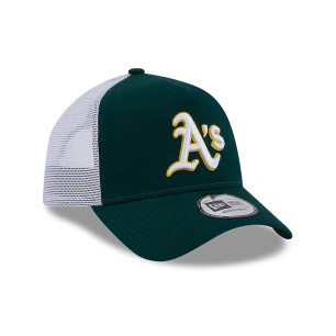 Casquette MLB Oakland Athletics New Era Team Script Trucker Vert