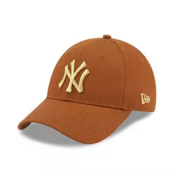 Casquette MLB New York Yankees New Era Metallic Logo 9Forty Marron pour Femme