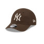 Casquette MLB New York Yankees New Era League Essential 9Forty Marron pour Enfant