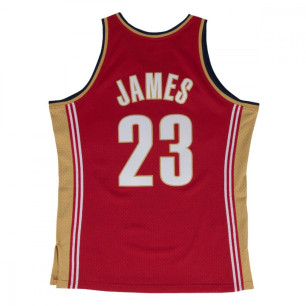 Camiseta NBA LeBron James Cleveland Cavaliers 2003-04 Mitchell & Ness Swingman Hardwood Classic Roja