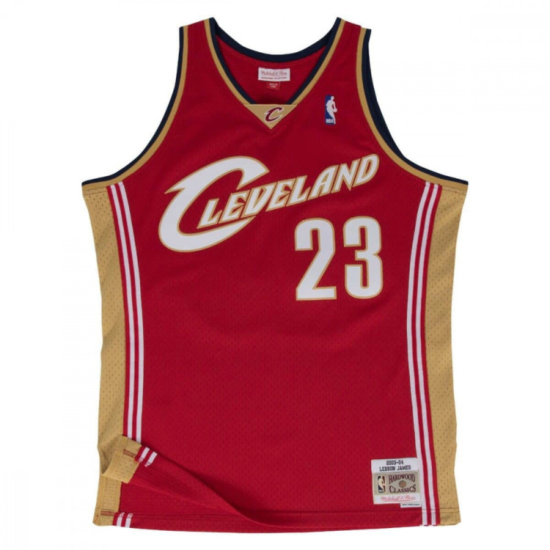 Maillot NBA Lebron James Cleveland Cavaliers 2003-04 Mitchell & ness swingman Hardwood Classic rouge Maillot NBA Lebron James Cleveland Cavaliers 2003-04 Mitchell & ness swingman Hardwood Classic rouge