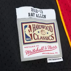 Camiseta NBA Ray Allen Miami Heat 2012-13 Mitchell & ness Hardwood Classic Negro