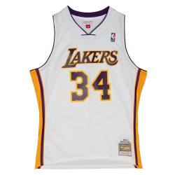 Maillot NBA Shaquille O'neal Los Angeles Lakers signé and authentifié Jaune