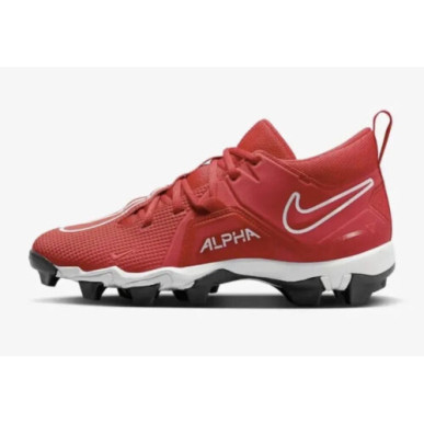 Crampons de Football Americain moulés Nike Alpha Menace Shark 3 Mid Rouge