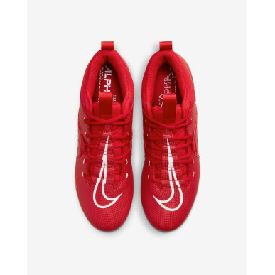 Crampons de Football Americain moulés Nike Alpha Menace Varsity 3 Mid rouge