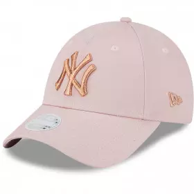 Casquette MLB New York Yankees New Era Metallic Logo 9Forty Rose pour Femme