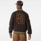 New Era Patch Varsity Jacket MLB San Diego Padres Brown