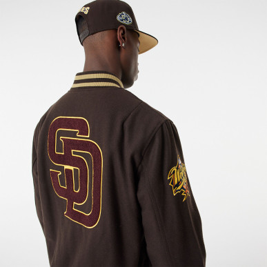 Bomber MLB San Diego Padres New Era Patch Varsity Marron