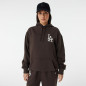 Men's New Era League Essential Oversize Hoodie MLB Los Angeles Dodgers Brown