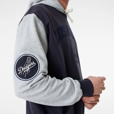 Men's New Era Team Patch Oversize Hoodie MLB Los Angeles Dodgers Navy
