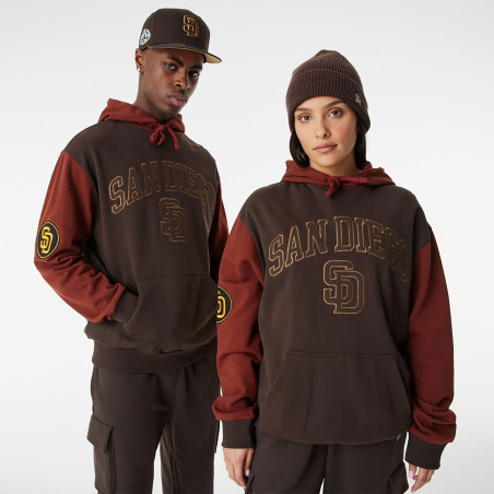 Sudadera MLB San Diego Padres New Era Team Patch Oversize Maron