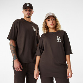 T-shirt MLB Los Angeles Dodgers New Era League Essential Oversize Marron