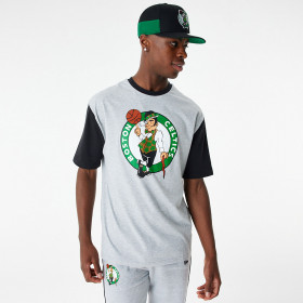 T-Shirt NBA Boston Celtics New Era Colour Block Oversize Gris