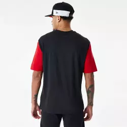 Camiseta NBA Chicago Bulls New Era Colour Block Oversize negro