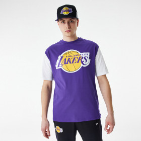 T-Shirt NBA Los Angeles Lakers New Era Colour Block Oversize Violet