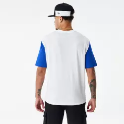 T-Shirt NBA New York Knicks New Era Colour Block Oversize Blanc