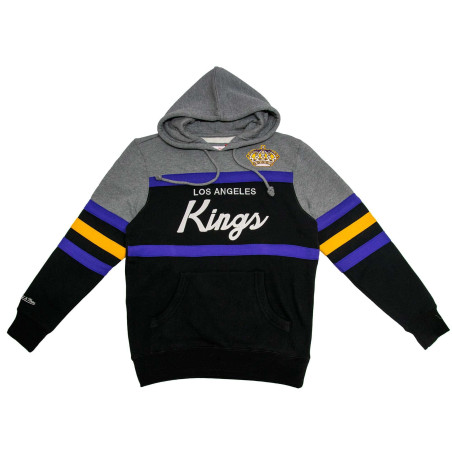 Sudadera con capucha NHL Los Angeles Kings Mitchell & Ness Headcoach Gris