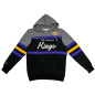 Sweat à capuche NHL Los Angeles Kings Mitchell & Ness Headcoach Logo Gris