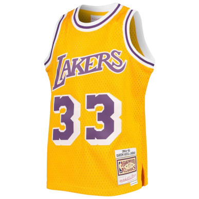 Kid's Mitchell & Ness NBA Jersey Kareem Abdul-Jabbar Los Angeles Lakers 1984-85 Gold