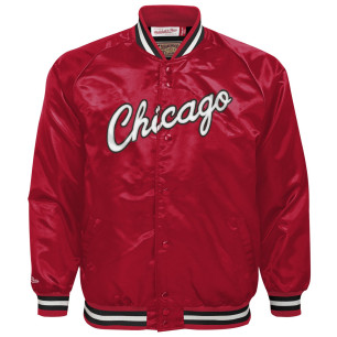 Veste NBA Chicago Bulls Mitchell & Ness Lightweight Satin Rouge pour Enfant