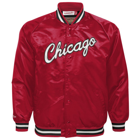 Kid's Mitchell & Ness Lightweight Satin Jacket NBA Chicago Bulls Red