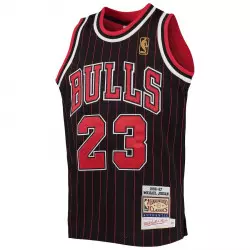 Maillot NBA Michael Jordan Chicago Bulls 1996-97 Mitchell & Ness Authentic Noir rayé Pour enfant