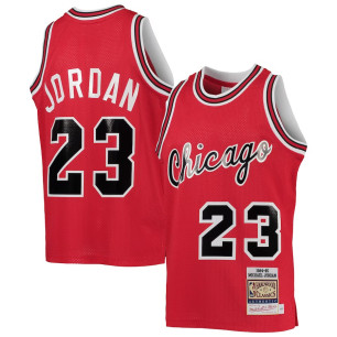 Kid's Mitchell & Ness Authentic NBA Jersey Michael Jordan Chicago Bulls 1984-85 red
