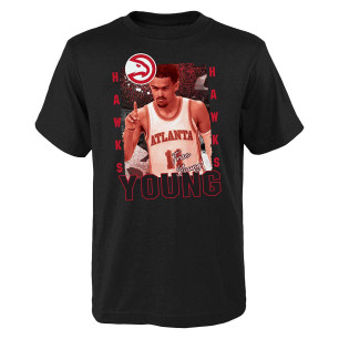 T-shirt NBA Trae Young Atlanta Hawks Outerstuff Celebration Noir pour Junior