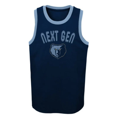 Kid's Outerstuff Striker NBA Memphis Grizzlies Tank Navy