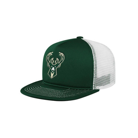 Casquette NBA Milwaukee Bucks Outerstuff Foam Front Trucker Vert pour enfant