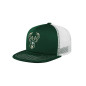 Boy's Outerstuff Front Trucker hat NBA Milwaukee Bucks Green