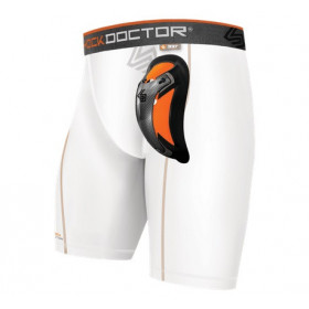 Short et Coquille de Baseball Shock Doctor Air Core Ultra carbon flex Blanc pour Junior