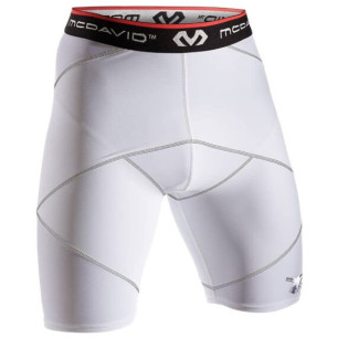 Mcdavid Cross Compression Shorts With Hip Spica White
