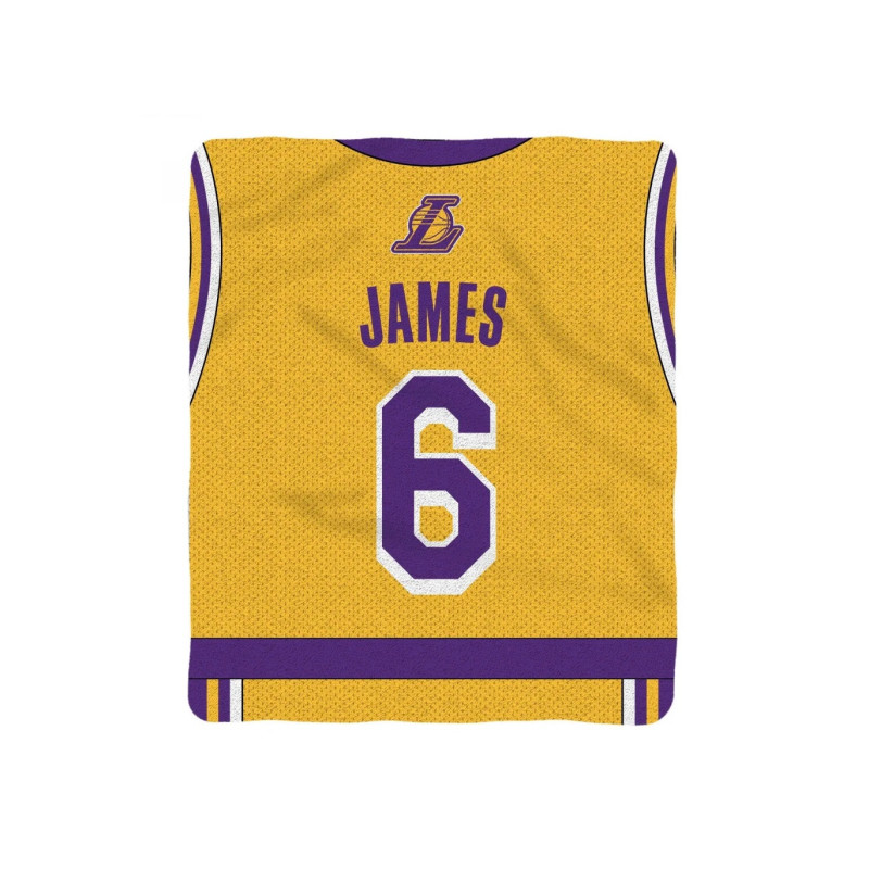 NBA Fleece throw Lebron James Los Angeles Lakers 2mx1.5m