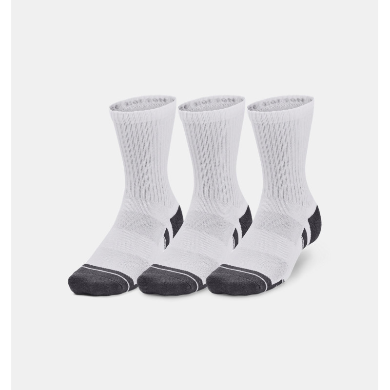 Under Armour Performance Tech Mid Crew Socks White 3 pack Under Armour Performance Tech Mid Crew Socks White 3 pack