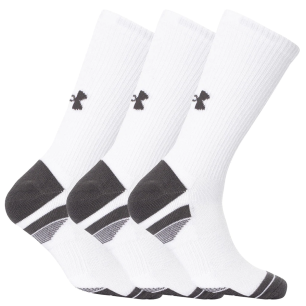 Under Armour Performance Tech Mid Crew Socks White 3 pack