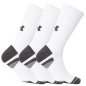 Chaussettes de sport Under Armour Performance Tech Mid Crew Blanc 3 paires