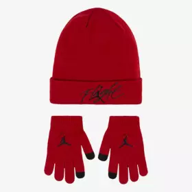 Gorro y guantes Jordan Flight Rojo para nino