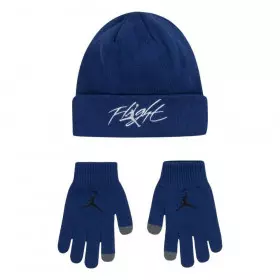 Bonnet et gants Jordan Flight Bleu pour enfant