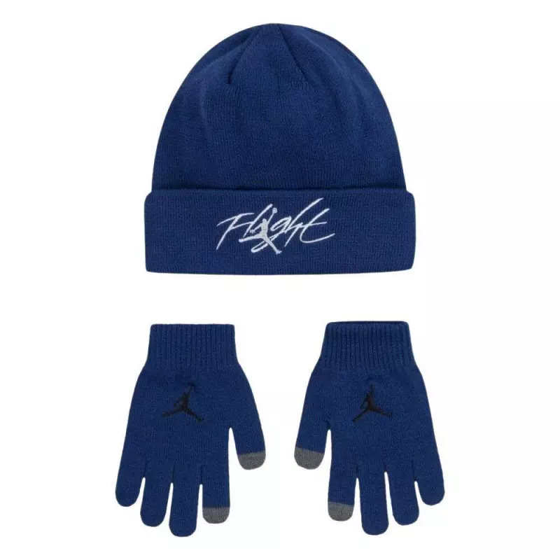 Bonnet et gants Jordan Flight Bleu pour enfant