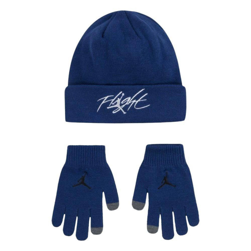 Gorro y guantes Jordan Flight Azul para nino