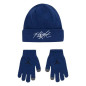 Boy's Jordan Flight pom Beanie set Royal