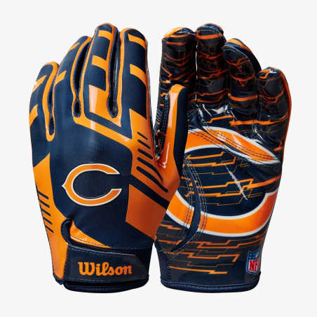 Gants de Football Américain Wilson NFL Chicago Bears Stretch Fit receveur