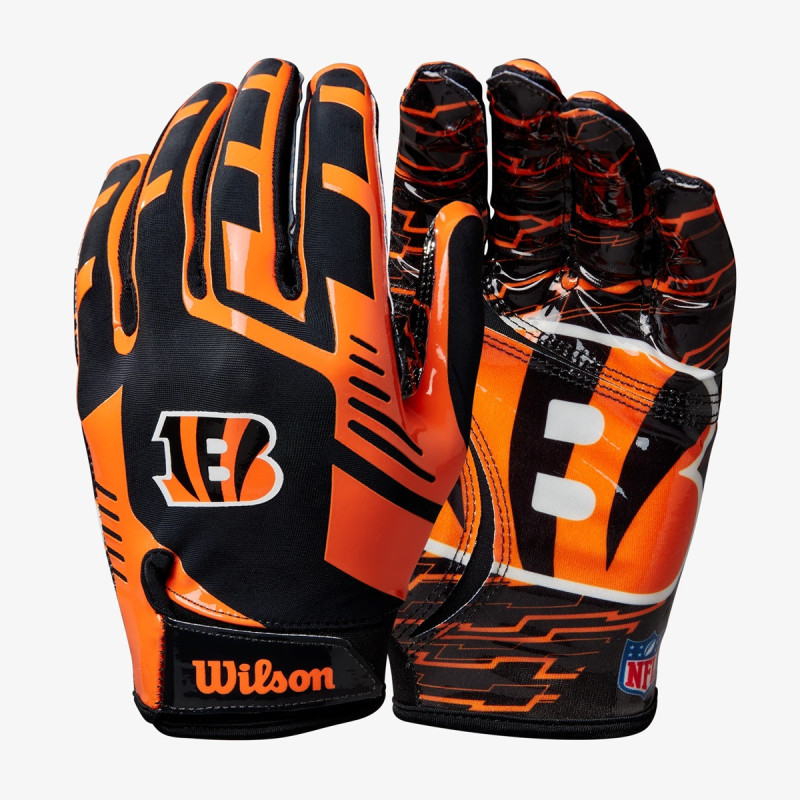 Gants de Football Américain Wilson NFL Cincinnati Bengals Stretch Fit receveur