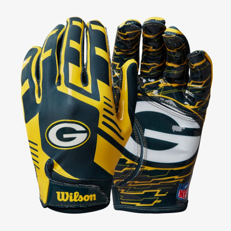 Wilson NFL Greenbay Packers Stretch Fit football glove