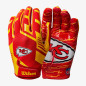 Guantes de futbol americano NFL Kansas City Chiefs Stretch Fit para receiver