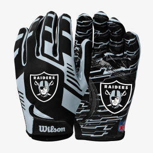 Guantes de futbol americano NFL Las Vegas Raiders Stretch Fit para receiver