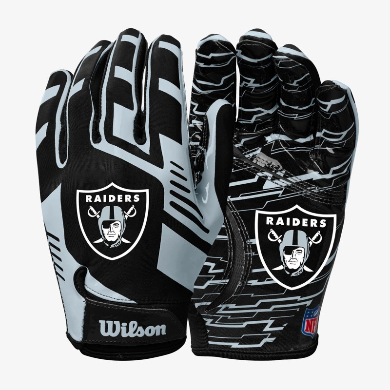 Gants de Football Américain Wilson NFL Las Vegas Raiders Stretch Fit receveur Gants de Football Américain Wilson NFL Las Vegas Raiders Stretch Fit receveur